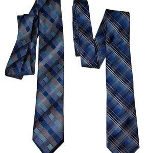 Van Heusen Blue and Gray Men's Tie‎ Set 2pack